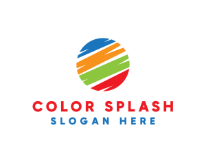 Colorful Scribble Circle logo design