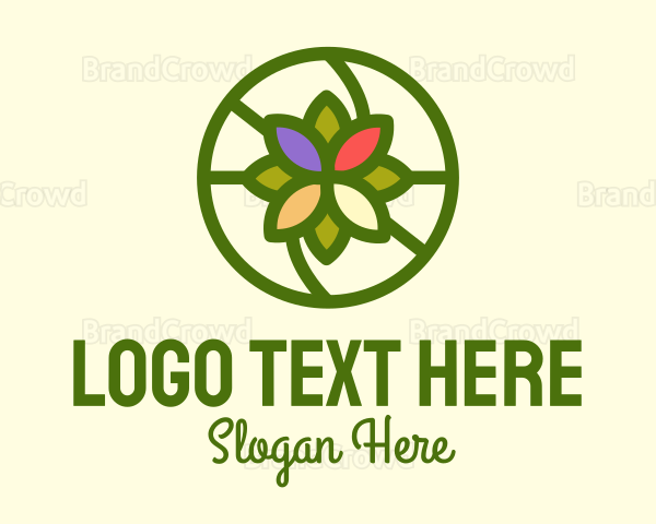 Colorful Circle Flower Logo