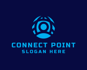 Meeting - Human Globe Profile logo design