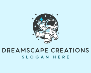 Imagination - Astronaut Outer Space logo design