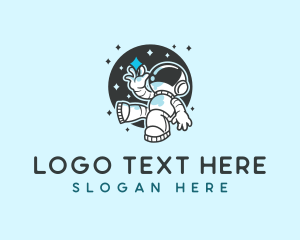 Galaxy - Astronaut Outer Space logo design