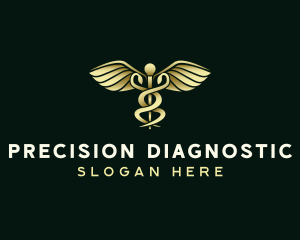 Diagnostic - Hospital Health Caduceus logo design