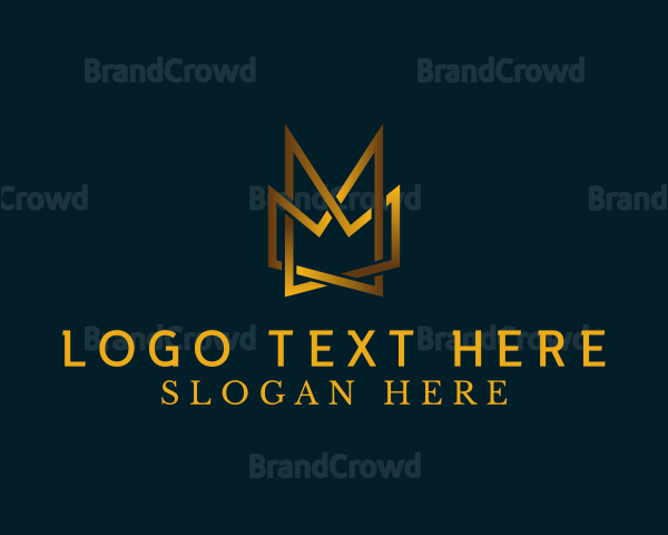 Luxury Crown Letter M Logo