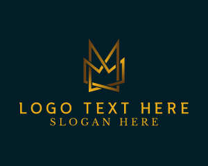 Property - Luxury Crown Letter M logo design