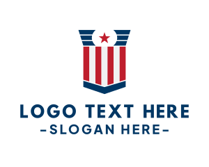 America - Stars And Stripes Voting logo design