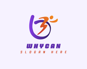 Running - Wheelchair Race Marathon logo design