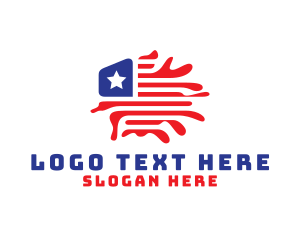 Nationality - USA Geography Flag logo design