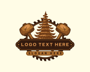 Lumber - Woodwork Saw Hammer logo design