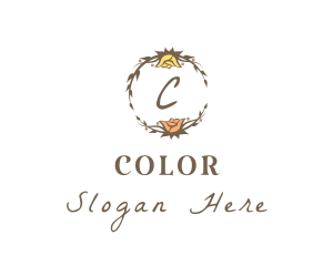 Wedding Flower Wreath  Logo