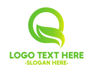 Leaf Letter Q Logo