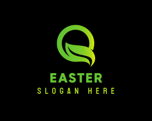 Vegan - Leaf Letter Q logo design