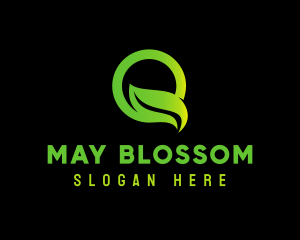 May - Leaf Letter Q logo design