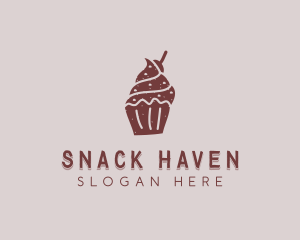 Sweet Cupcake Dessert  logo design