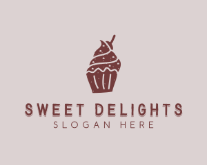 Sweet Cupcake Dessert  logo design