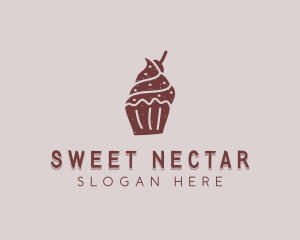 Sweet Cupcake Dessert  logo design