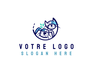 Leaves - Puppy Kitten Vet logo design