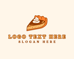 Handdrawn - Pumpkin Cake Dessert logo design