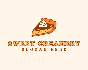 Pumpkin Cake Dessert logo design