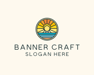 Sunset Beach Resort logo design