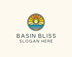 Sunset Beach Resort logo design