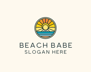 Sunset Beach Resort logo design