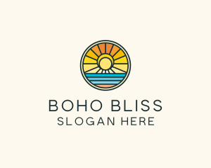 Sunset Beach Resort logo design