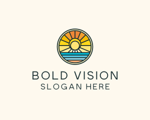 Sunset Beach Resort logo design