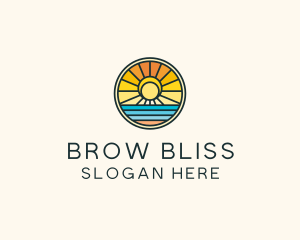 Sunset Beach Resort logo design