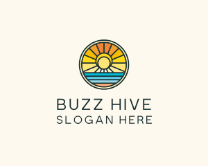 Sunset Beach Resort logo design