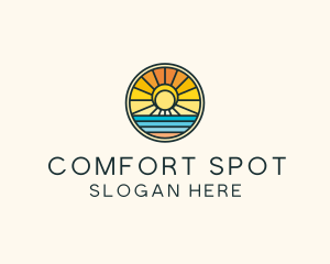 Sunset Beach Resort logo design