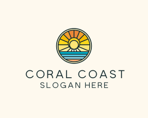 Sunset Beach Resort logo design