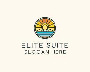 Sunset Beach Resort logo design