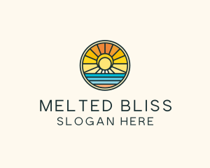 Sunset Beach Resort logo design