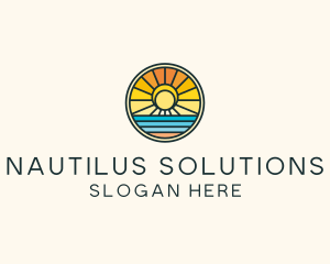 Sunset Beach Resort logo design