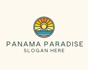 Sunset Beach Resort logo design