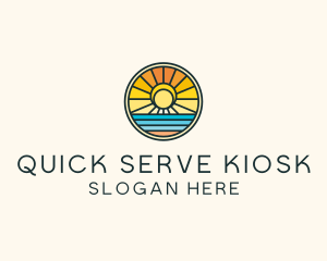 Sunset Beach Resort logo design