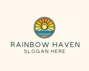 Sunset Beach Resort logo design