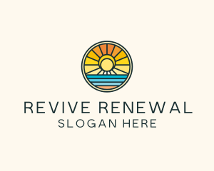 Sunset Beach Resort logo design