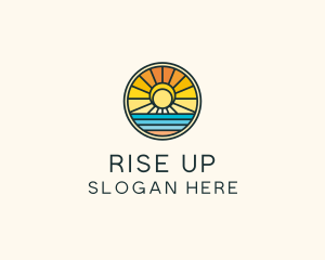 Sunset Beach Resort logo design