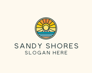 Beach - Sunset Beach Resort logo design