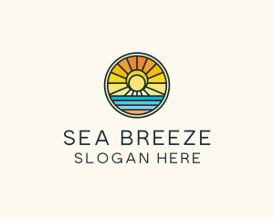 Sunset Beach Resort logo design