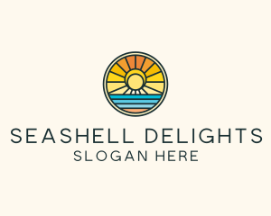 Sunset Beach Resort logo design