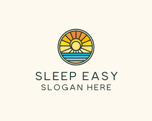 Sunset Beach Resort logo design