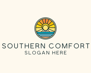 Sunset Beach Resort logo design