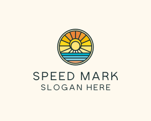 Sunset Beach Resort logo design