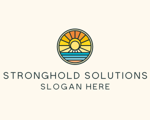 Sunset Beach Resort logo design