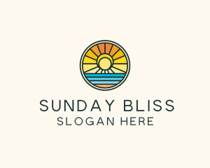 Sunset Beach Resort logo design