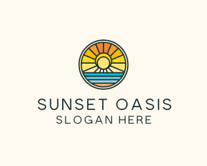 Sunset - Sunset Beach Resort logo design