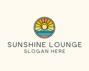 Sunset Beach Resort logo design