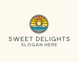 Sunset Beach Resort logo design